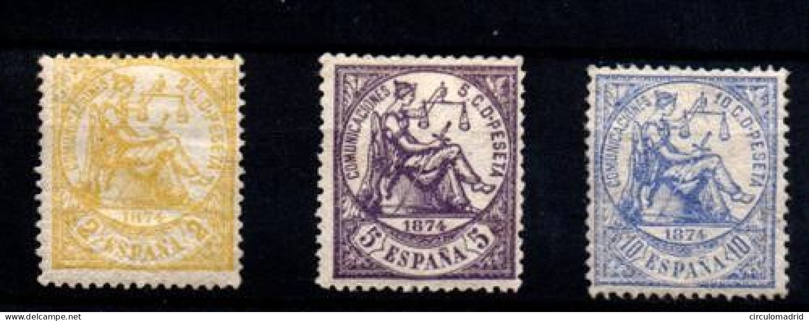 España Nº 143/45. Año 1874 - Unused Stamps