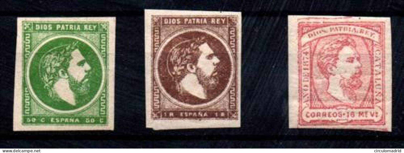 España Nº 157, 160/61. Año 1874/5 - Carlistes