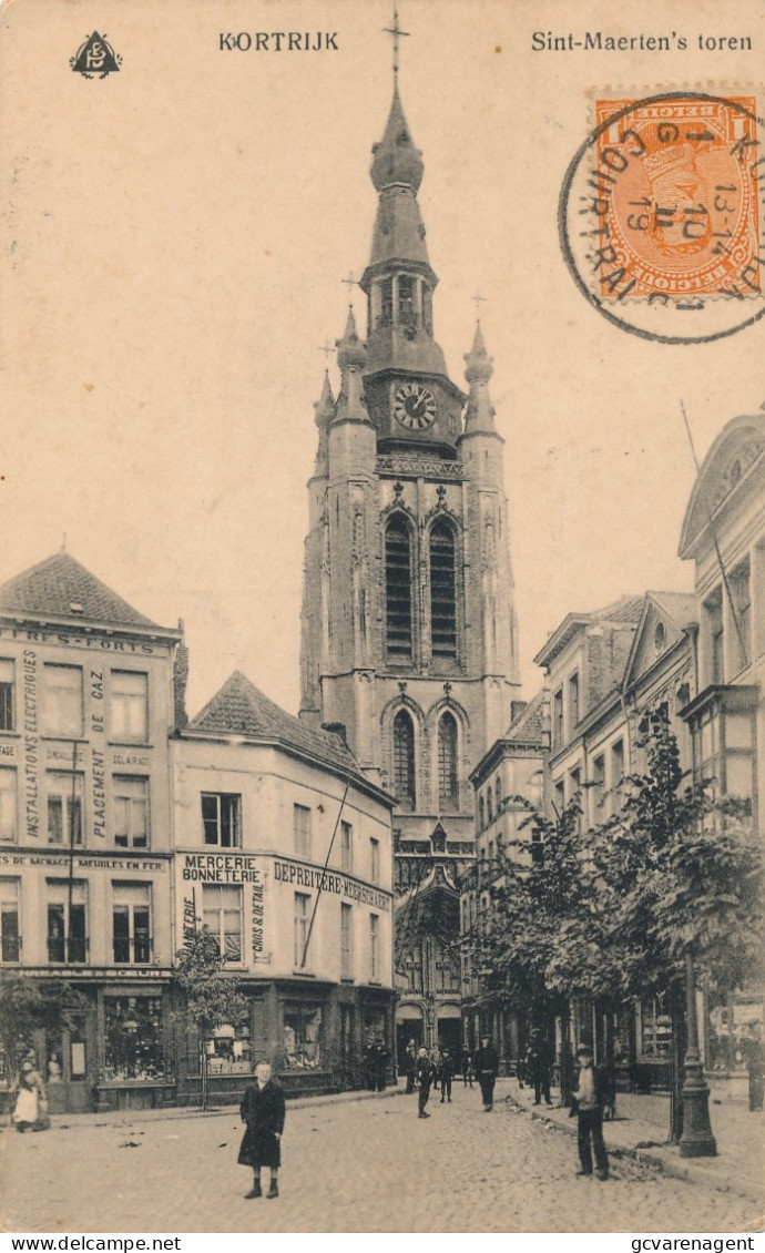 KORTRIJK     SINT MAERTEN'S TOREN      2 SCANS - Kortrijk