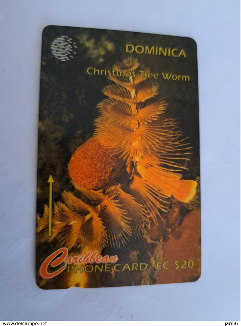 DOMINICA / $20,- GPT CARD / DOM - 9E  / CHRISTMAS TREE  WORM        Fine Used Card  ** 14276** - Dominique