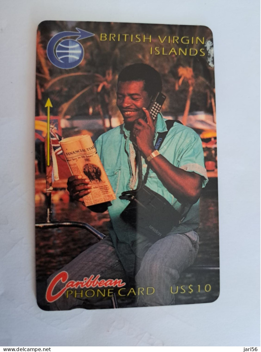 BRITSCH VIRGIN ISLANDS  US$ 10,-  BVI-3B  MAN ON PHONE  3CBVB     Fine Used Card   ** 14284 ** - Islas Virgenes