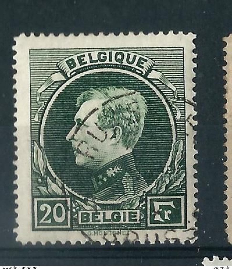 Dent. 14 X 14 1/2  : N° 290 A - Vert Gris    Obl. - 1929-1941 Groot Montenez