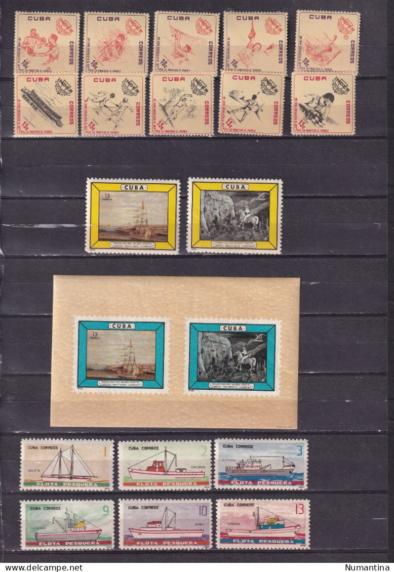 Cuba - 1850/1994 - Coleccion Sellos, series, Hojas, Minipliegos