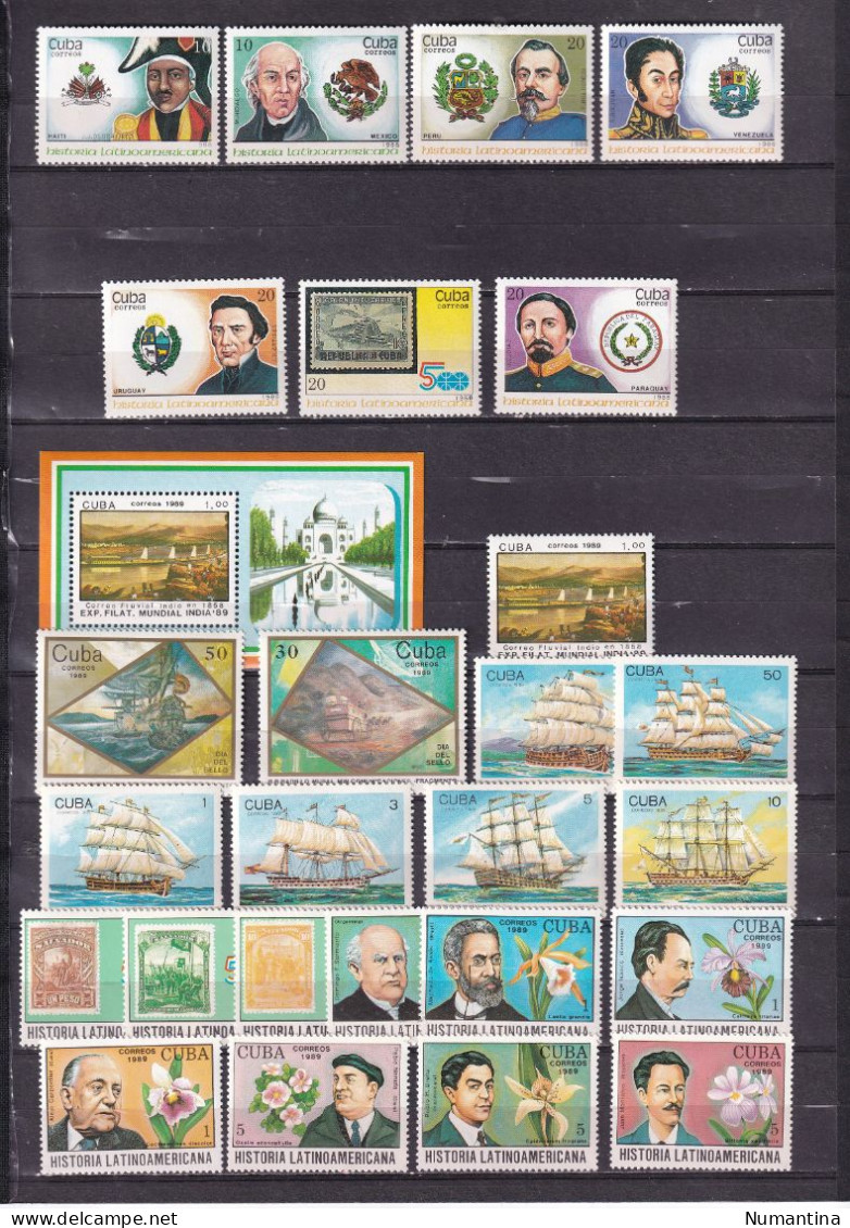 Cuba - 1850/1994 - Coleccion Sellos, series, Hojas, Minipliegos