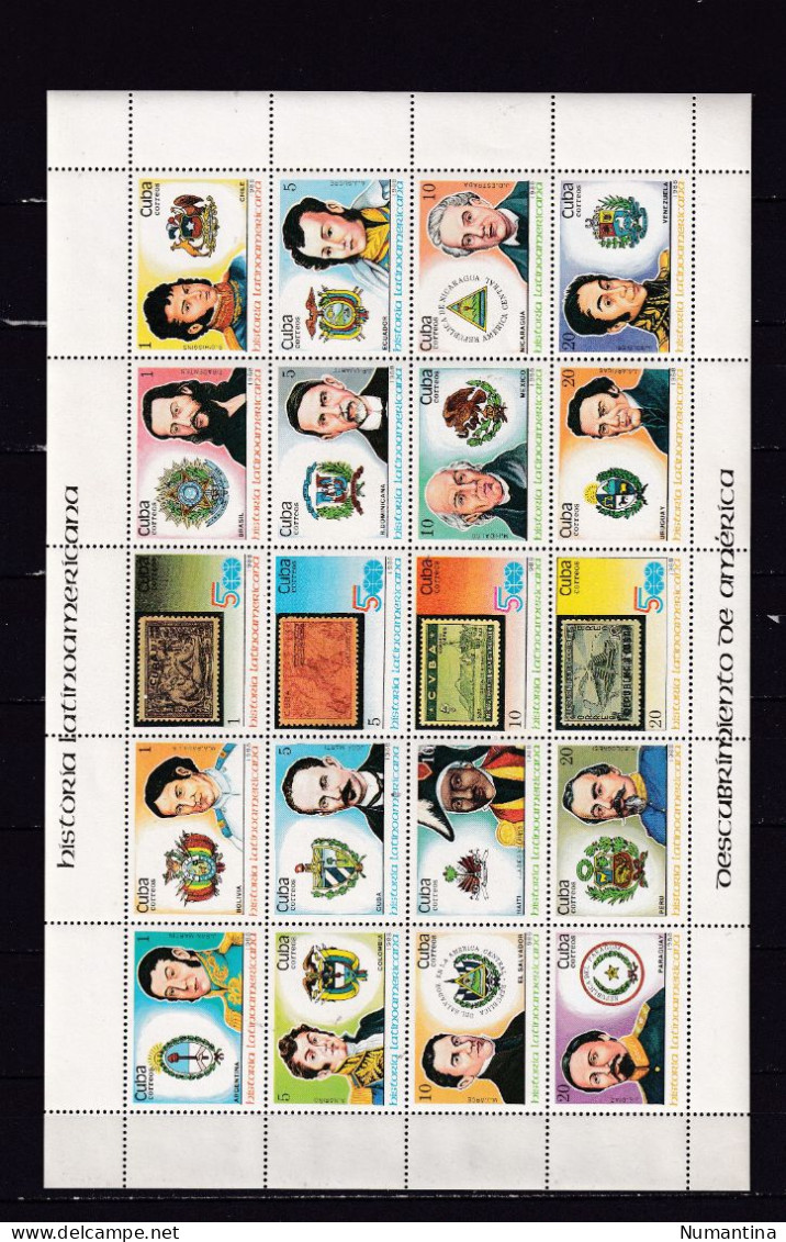 Cuba - 1850/1994 - Coleccion Sellos, series, Hojas, Minipliegos