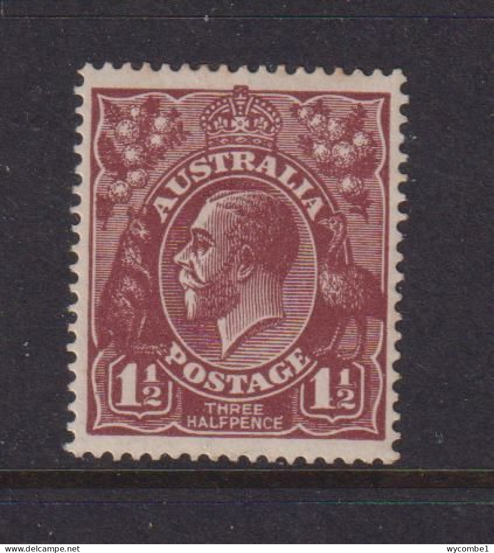AUSTRALIA - 1918-23 George V 11/2d Watermark Crown Over A  Hinged Mint - Mint Stamps