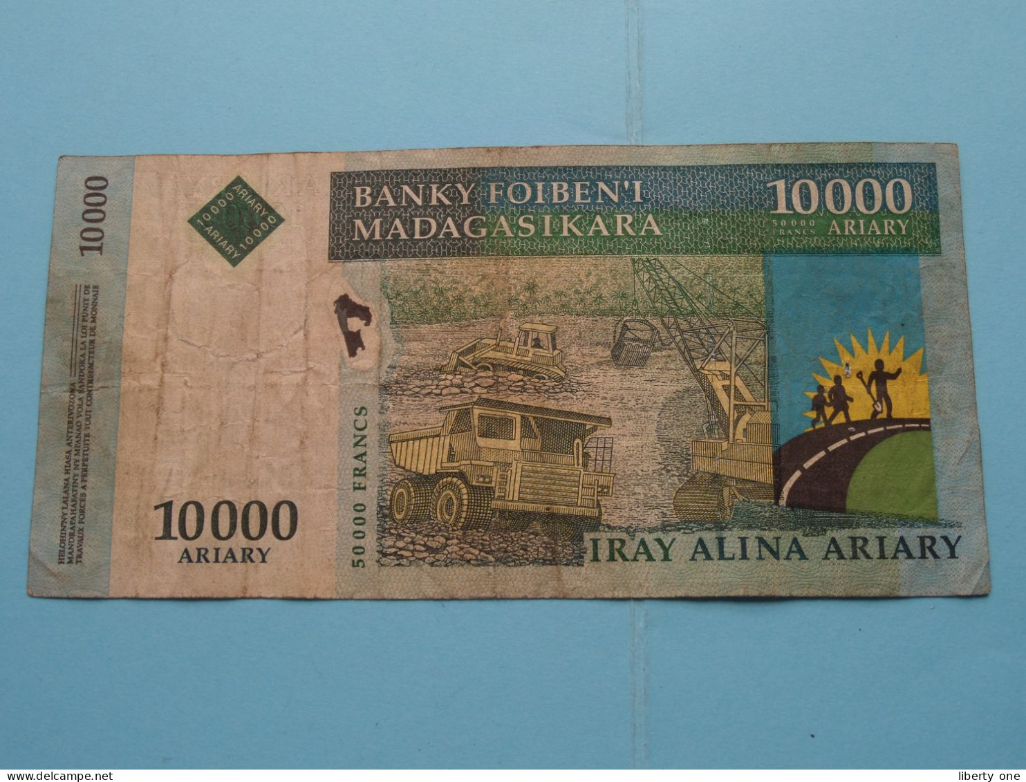 50000 Francs - 10.000 Iray Alina Ariary (2003) Madagasikara Banky ( For Grade See SCAN ) Circulated ! - Madagaskar