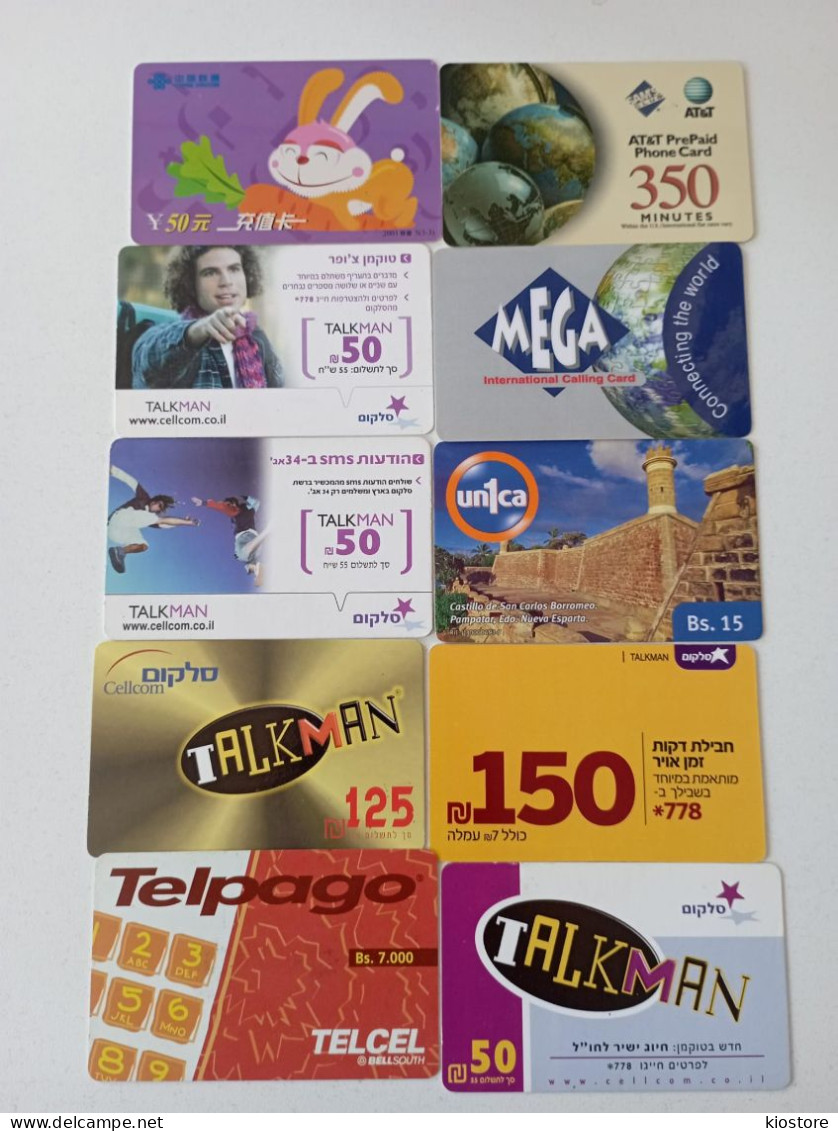 10 Different Phonecards - Colecciones