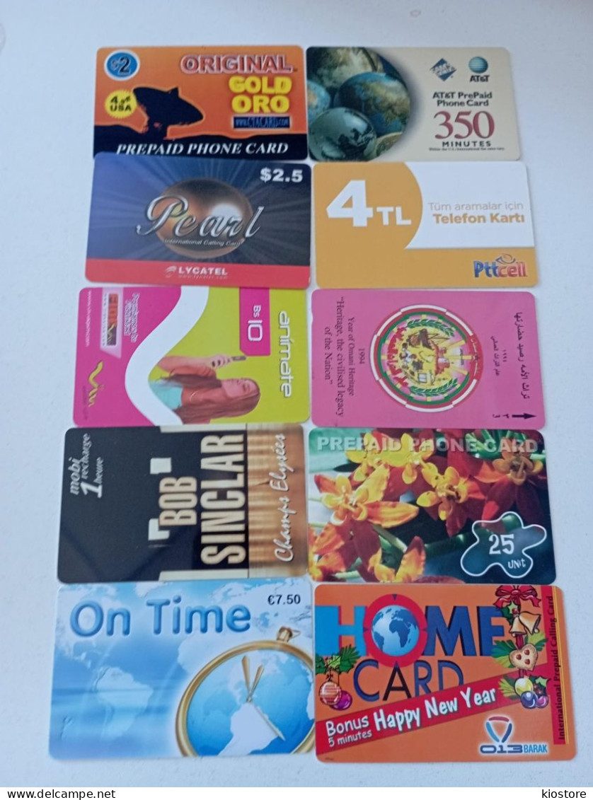 10 Different Phonecards - Lots - Collections