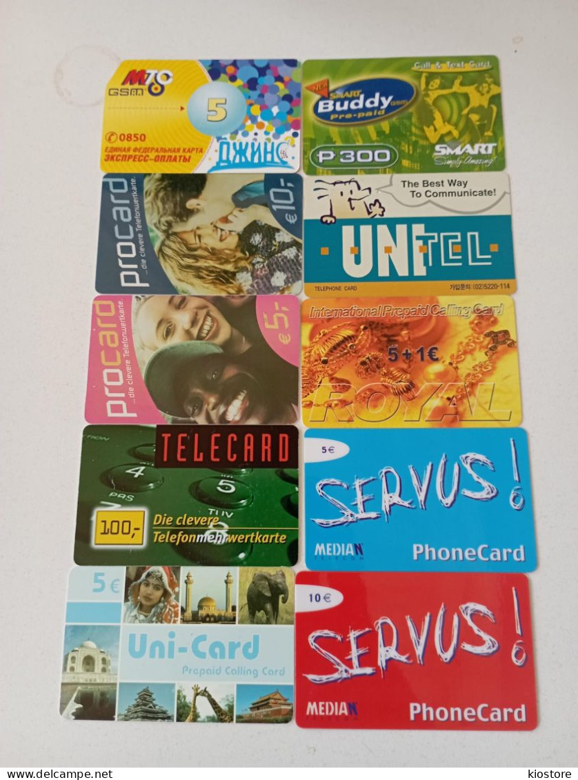 10 Different Phonecards - Collections