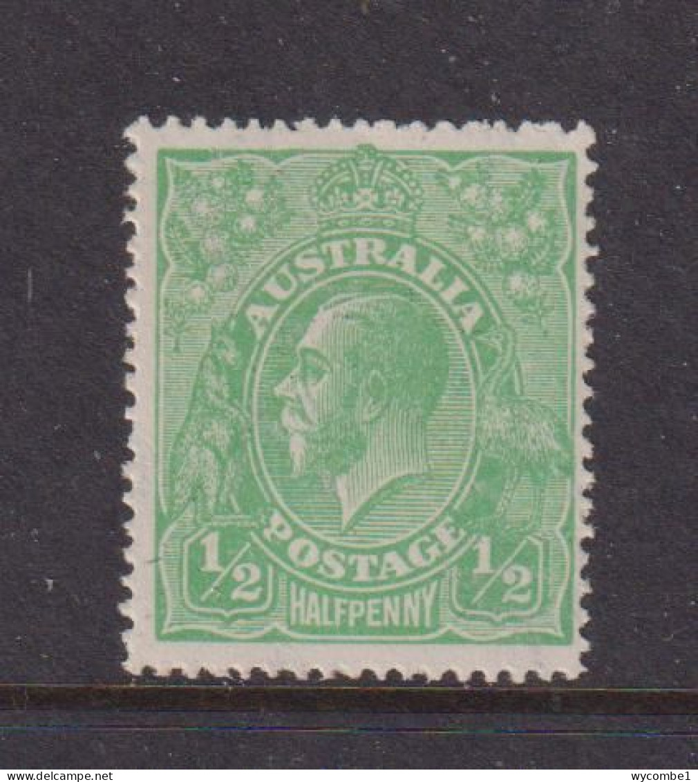 AUSTRALIA - 1918-20 George V 1/2d  Watermark Multiple  Crown Over A  Hinged Mint - Ungebraucht