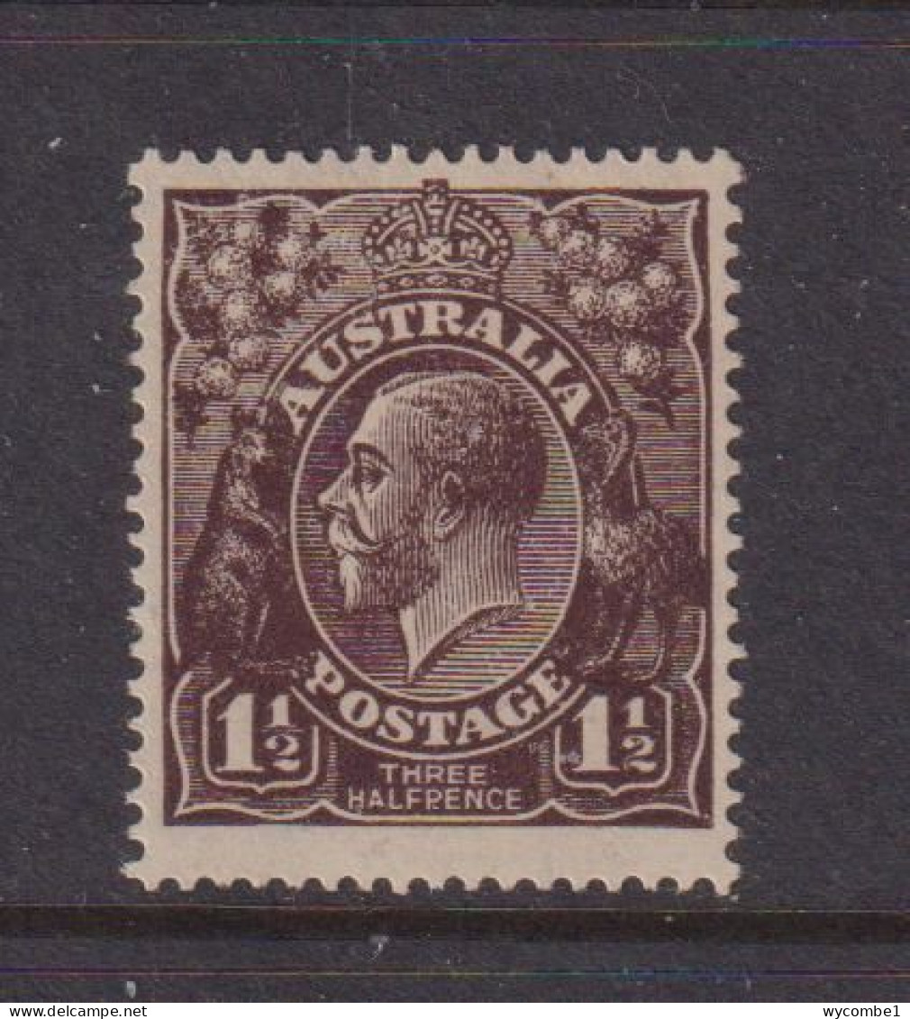 AUSTRALIA - 1918-20 George V 11/2d  Watermark Multiple  Crown Over A  Hinged Mint - Ungebraucht