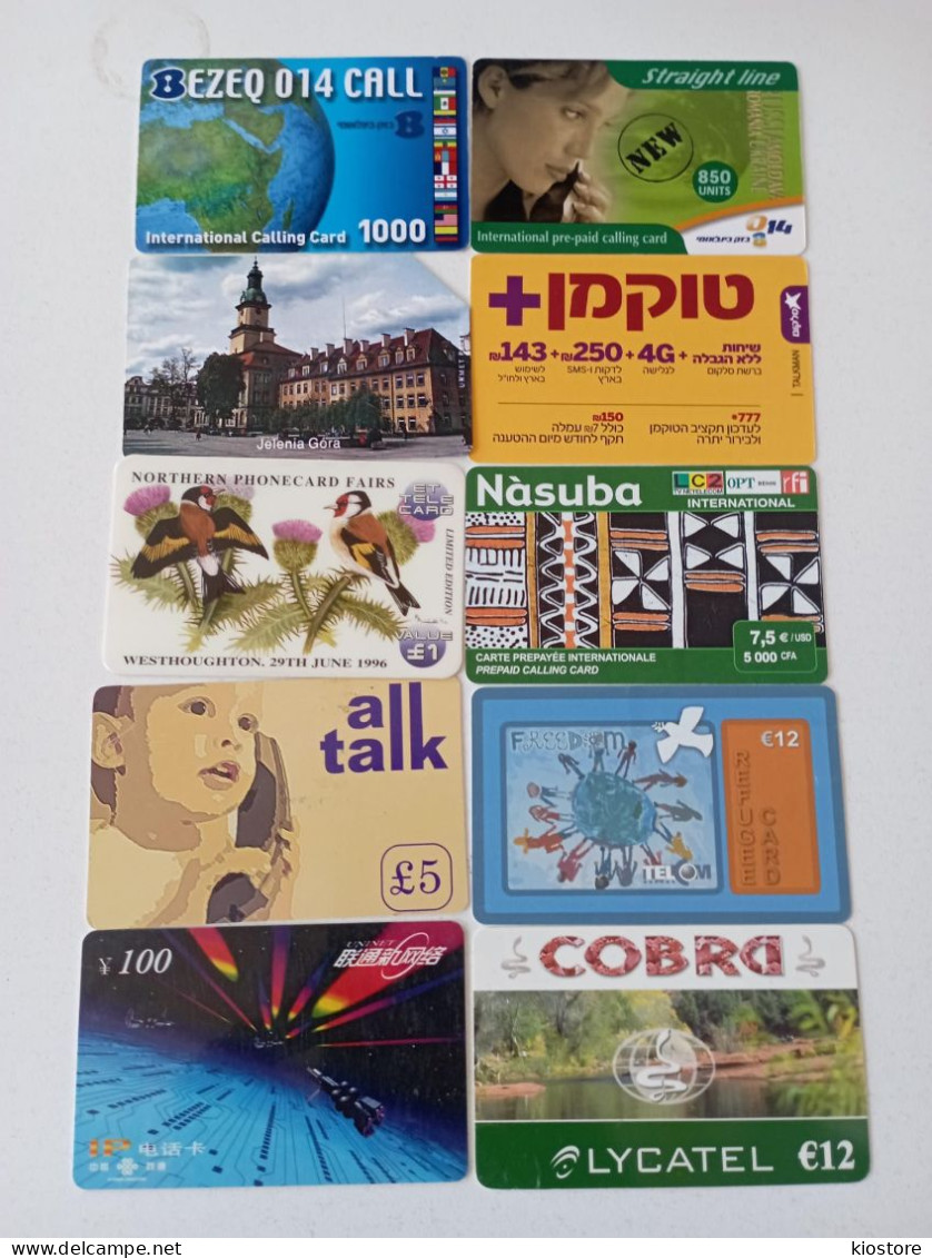 10 Different Phonecards - Collections