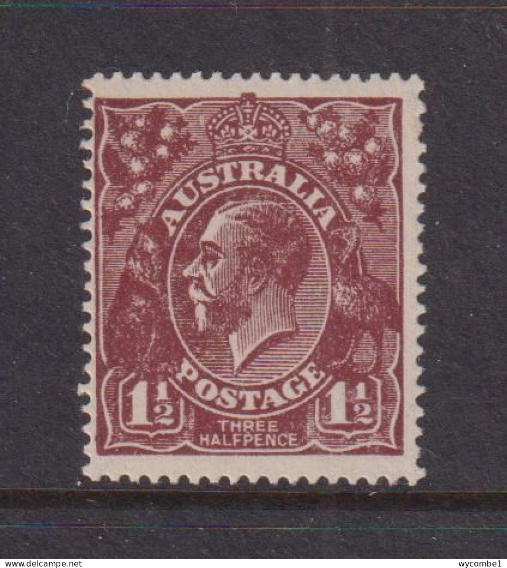 AUSTRALIA - 1918-20 George V 11/2d  Watermark Multiple  Crown Over A  Hinged Mint - Neufs