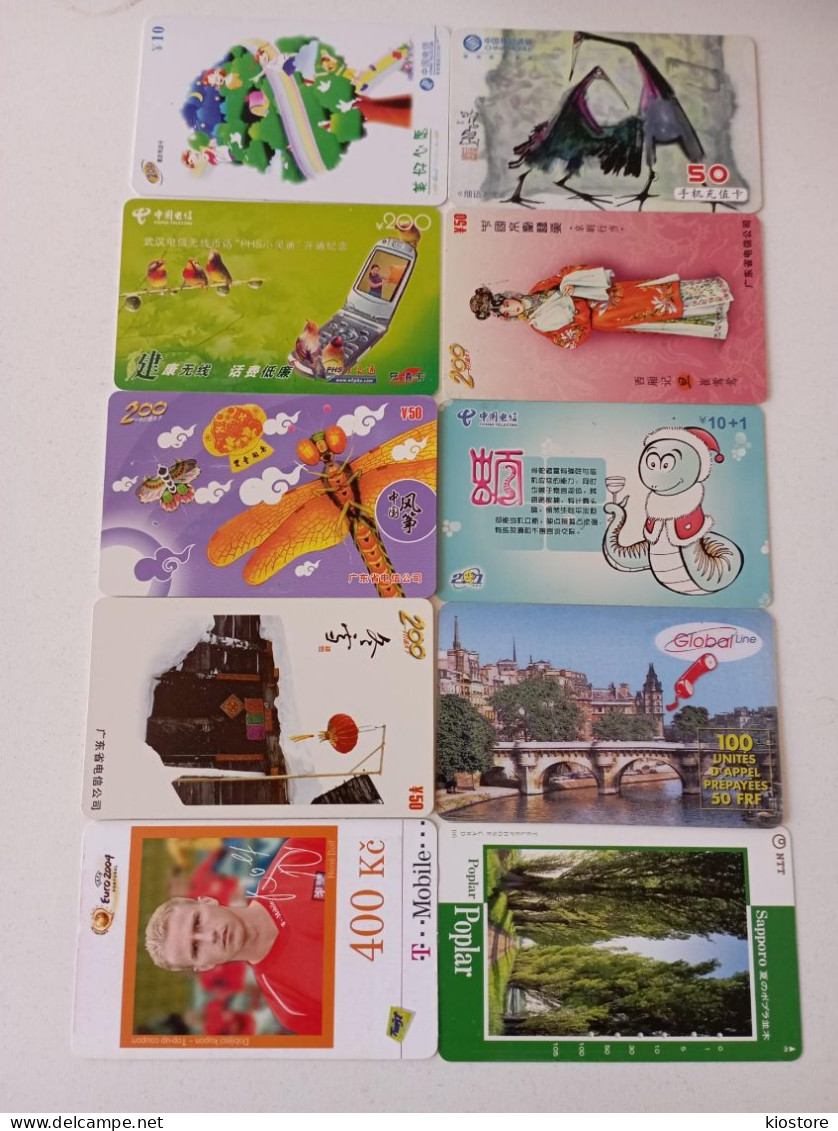 10 Different Phonecards - Collezioni