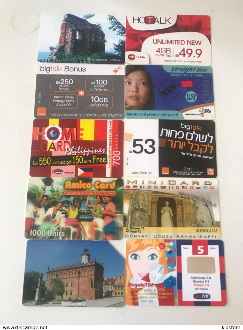 10 Different Phonecards - Collezioni