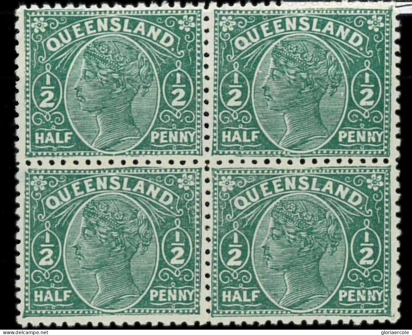 Aa5622h - Australia QUEENSLAND - STAMP - SG # 186 Block 4  - Mint MNH + MLH - Mint Stamps