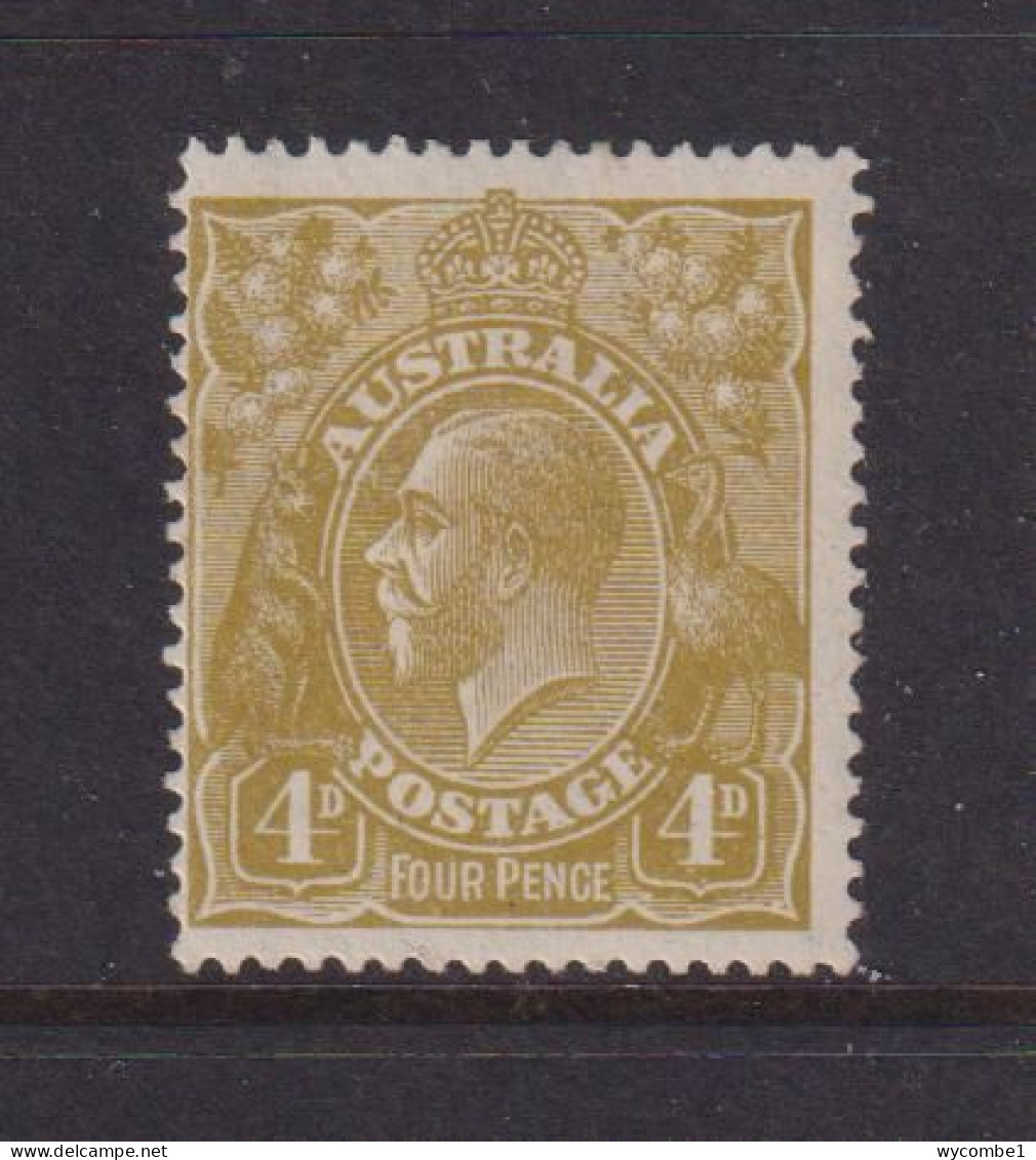 AUSTRALIA - 1924 George V 4d  Watermark Crown Over A  Hinged Mint - Ongebruikt