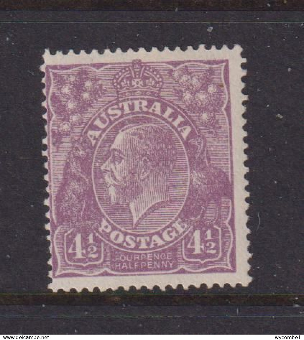 AUSTRALIA - 1924 George V 41/2d  Watermark Crown Over A  Hinged Mint - Nuevos