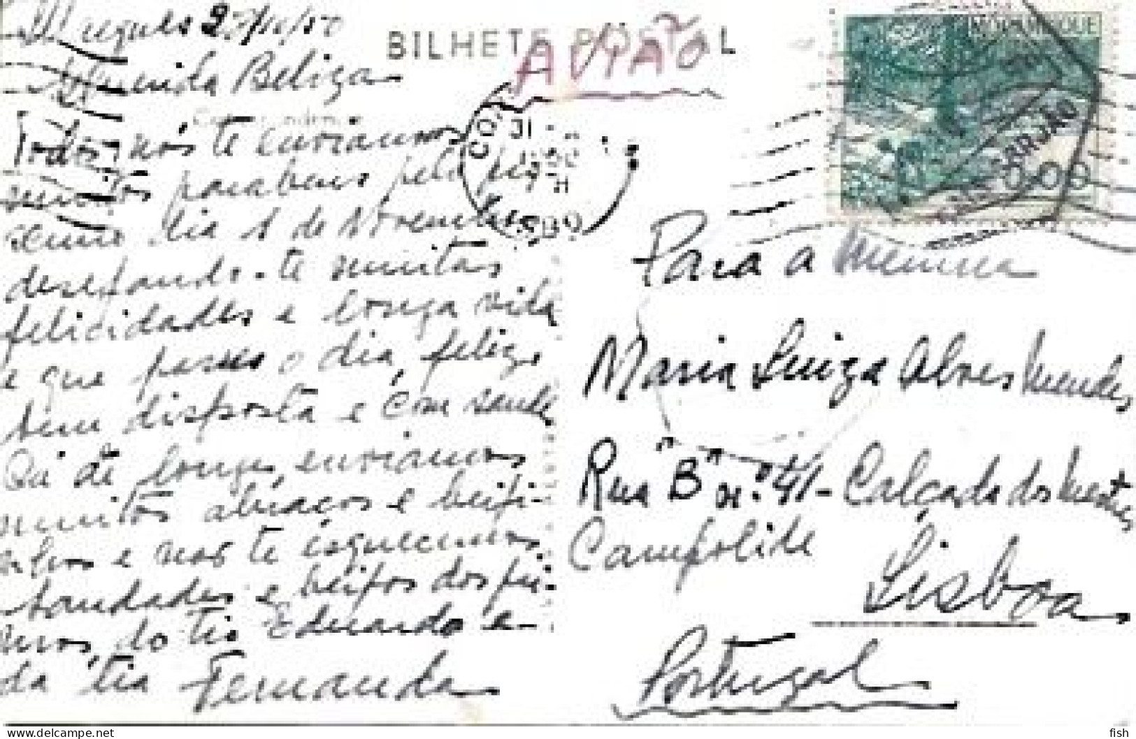 Mozambique  & Marcofilia, Infantil, Gravura,  Edição Livraria Beltrand, Lourenço Marques A Lisboa  1950  (0800) - Mozambique