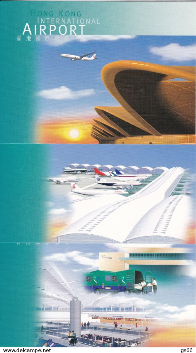 Hongkong, 1998, Pk-Set Neuer Flughafen, (6) - Entiers Postaux