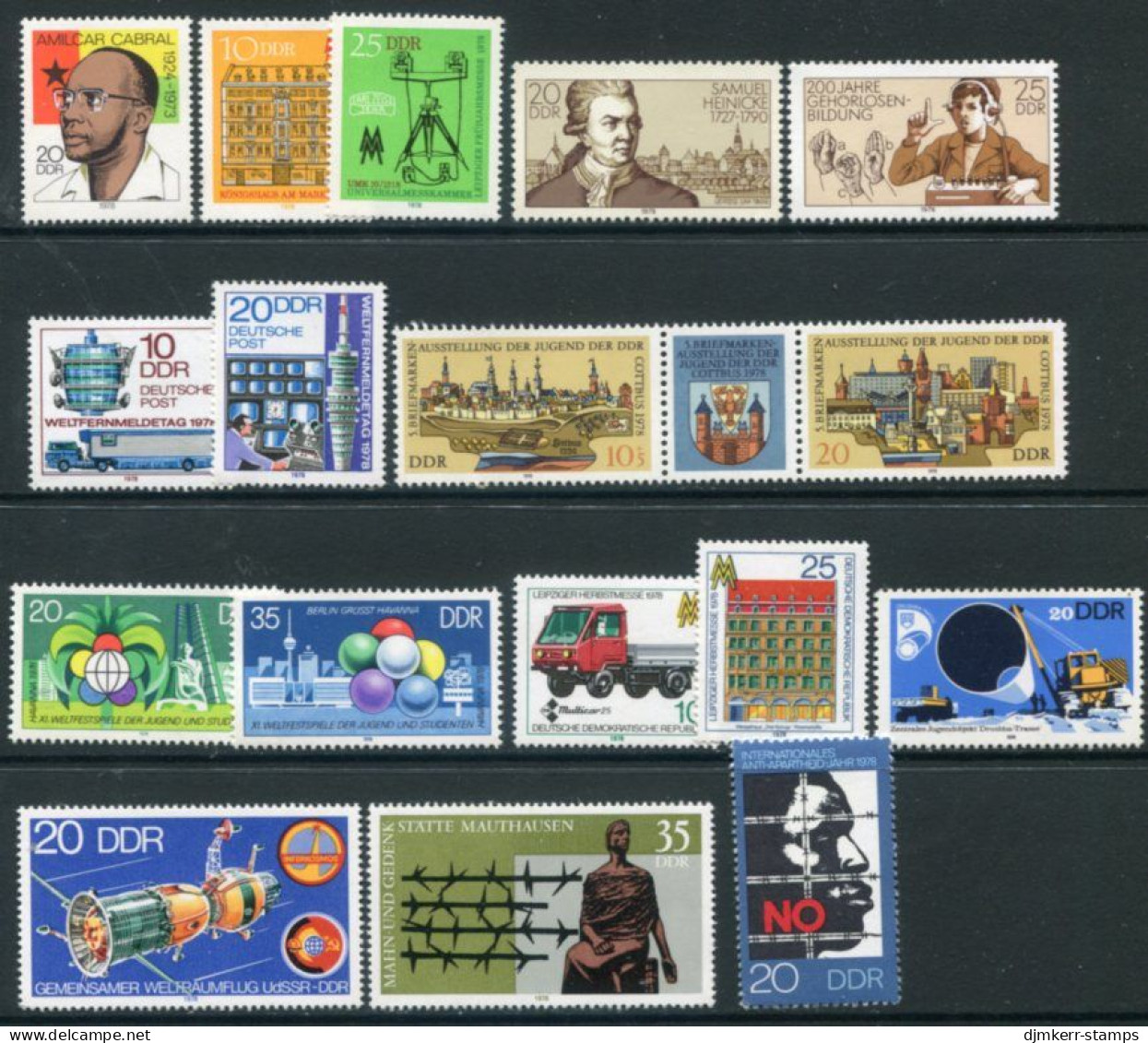 DDR / E. GERMANY 1978 Eleven Commemorative Issues MNH / ** - Neufs
