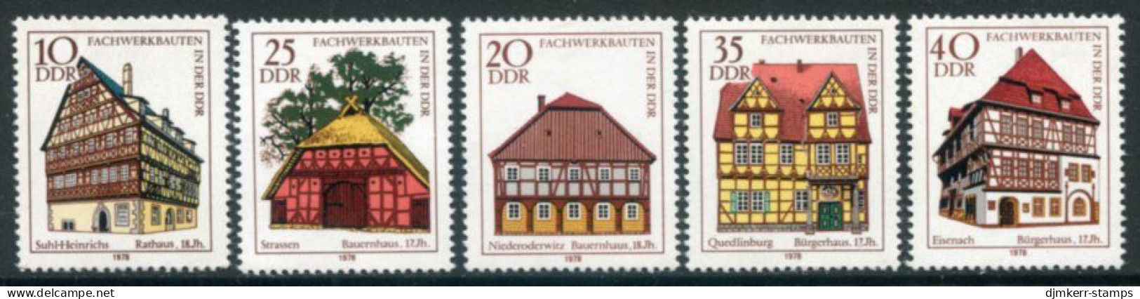 DDR / E. GERMANY 1978 Timber-framed Houses MNH / **.  Michel 2294-98 - Neufs