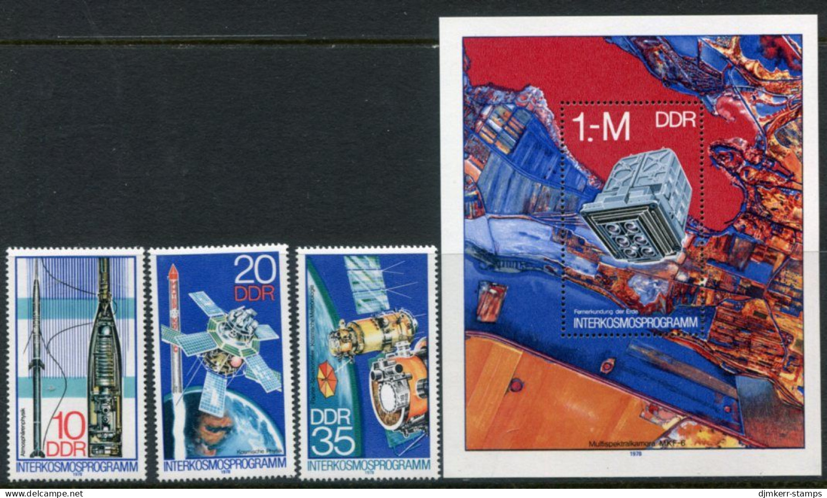 DDR / E. GERMANY 1978 Intercosmos Programme Set And Block MNH / **.  Michel 2310-12, Block 52 - Unused Stamps