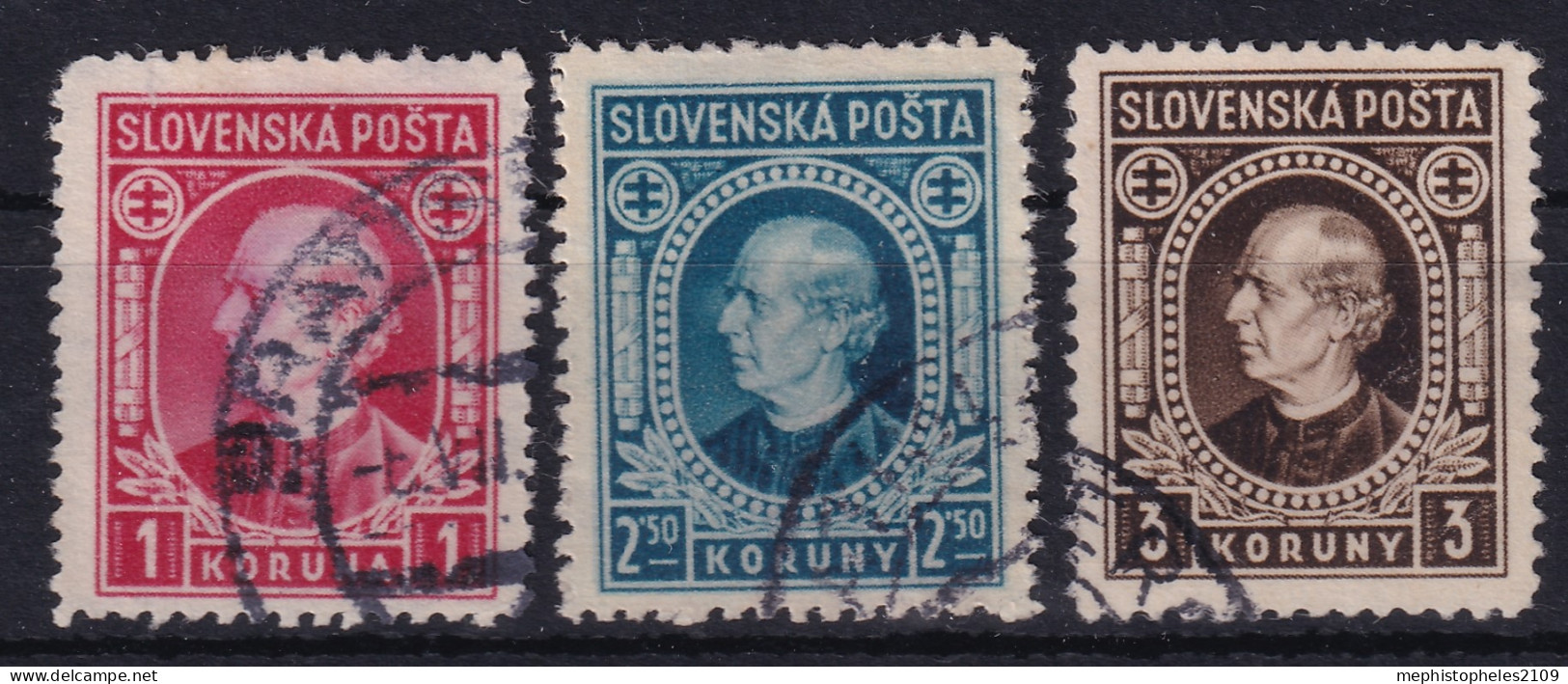 SLOVAKIA 1939 - Canceled - Sc# 31-33 - Oblitérés