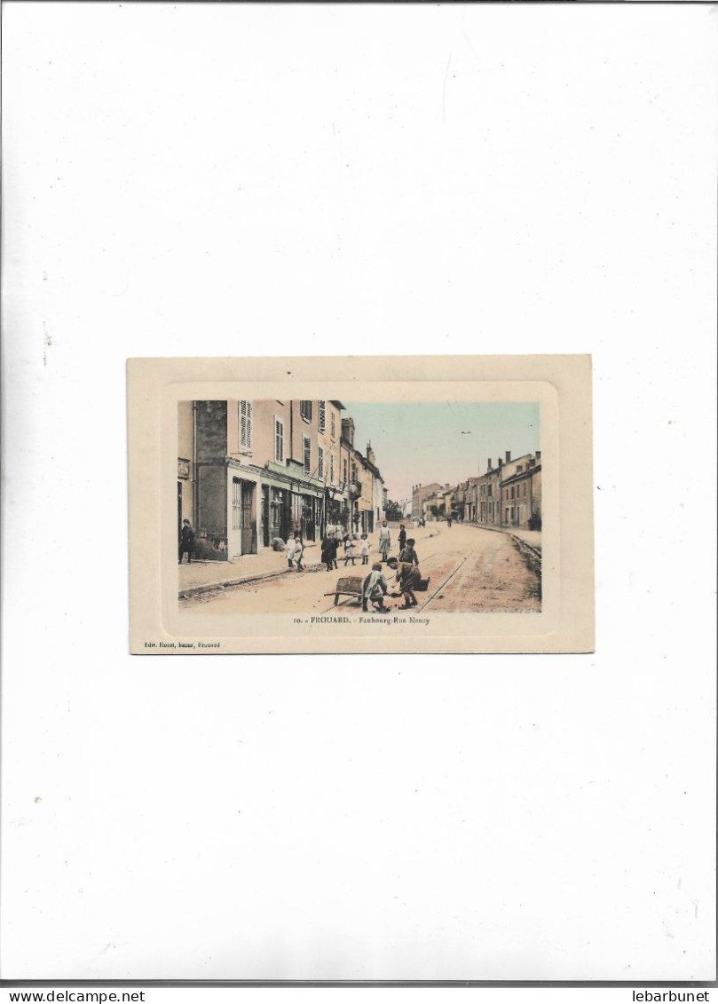 Carte Postale Ancienne Frouard (54)  Faubourg Rue Nancy Carte Animée - Frouard