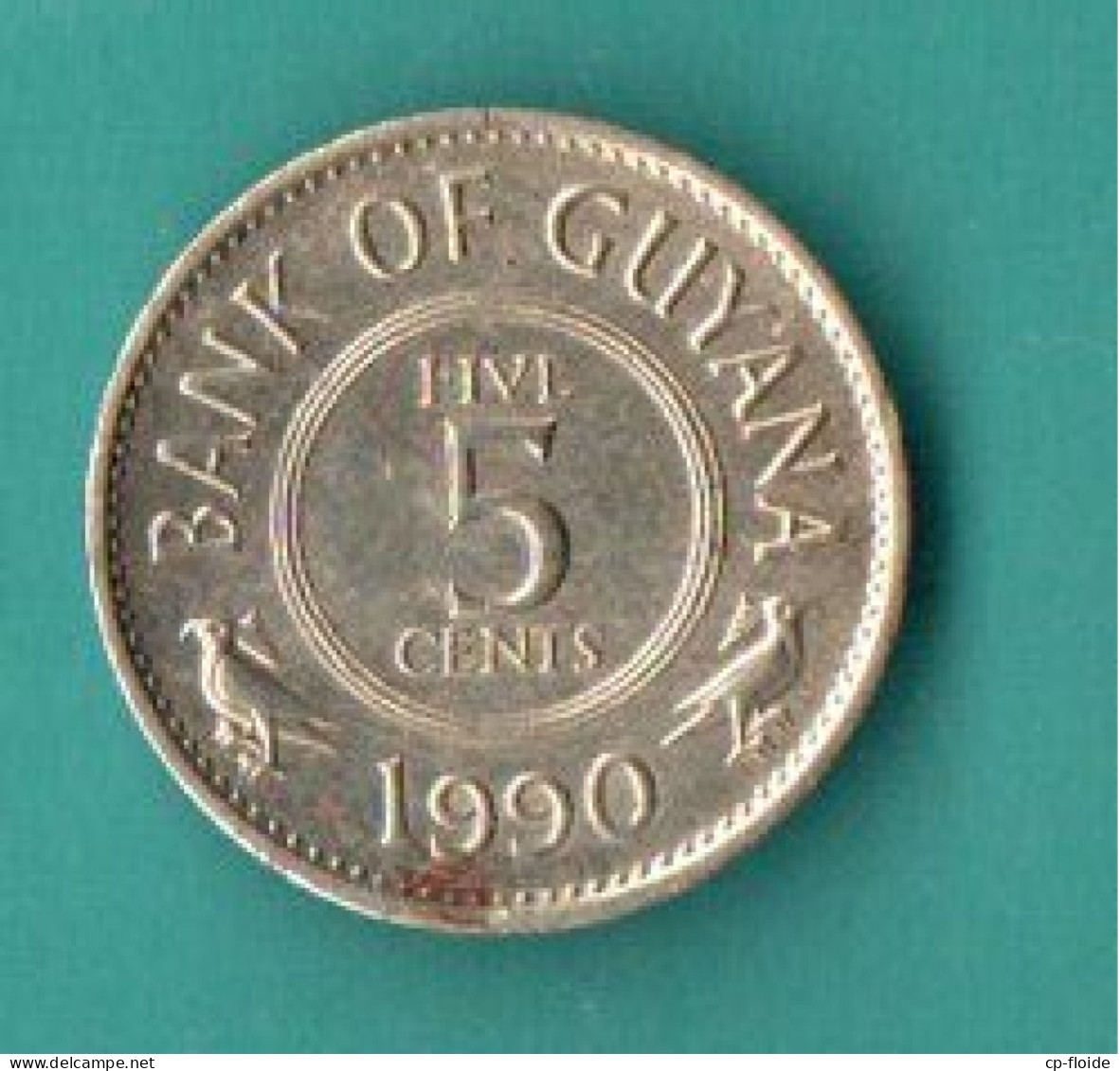 GUYANA . 5 CENTS . 1990 . BANK OF GUYANA - Réf. N°253B - - Guyana