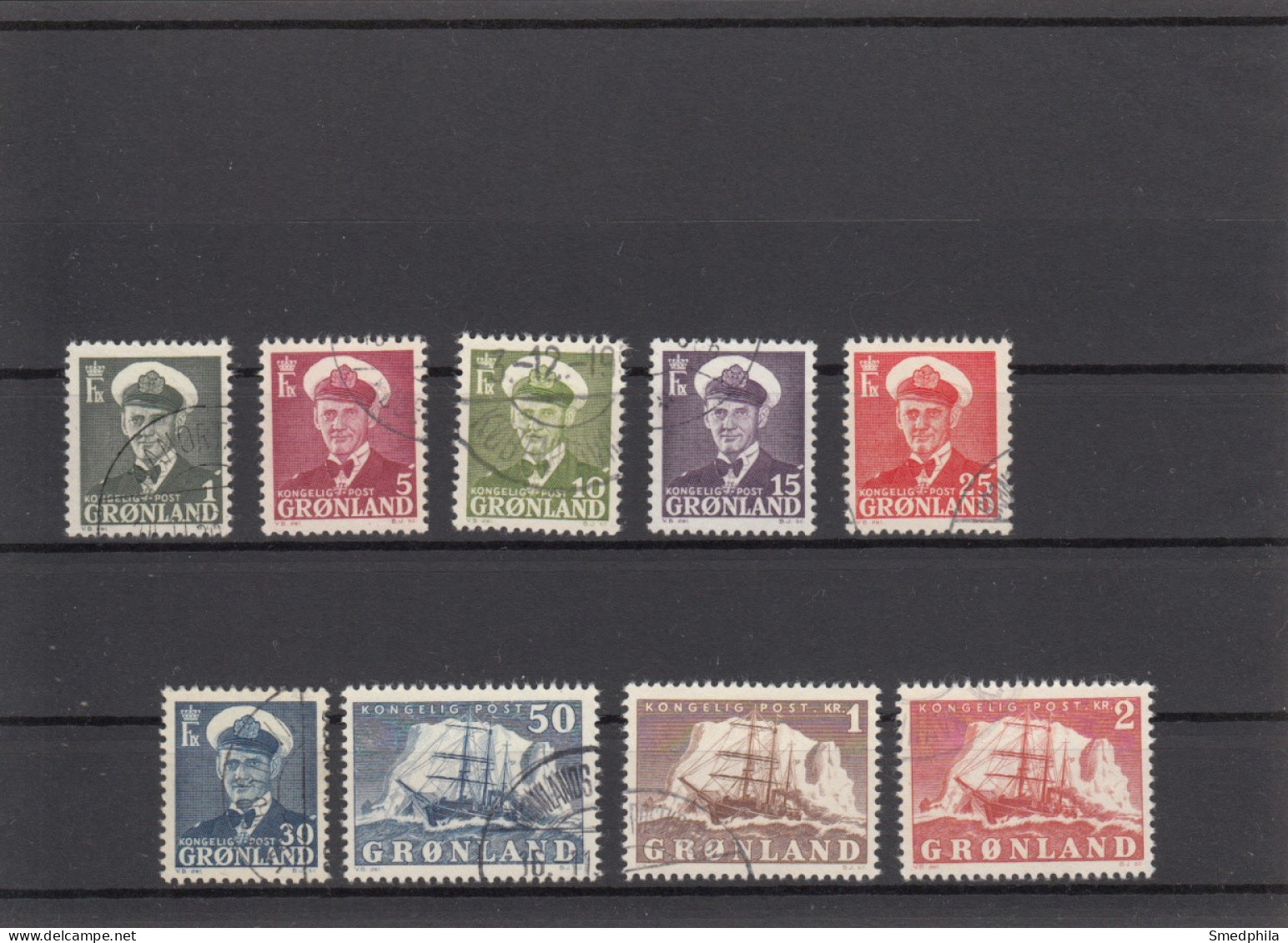 Greenland 1950 - Michel 28-36 Used - Oblitérés