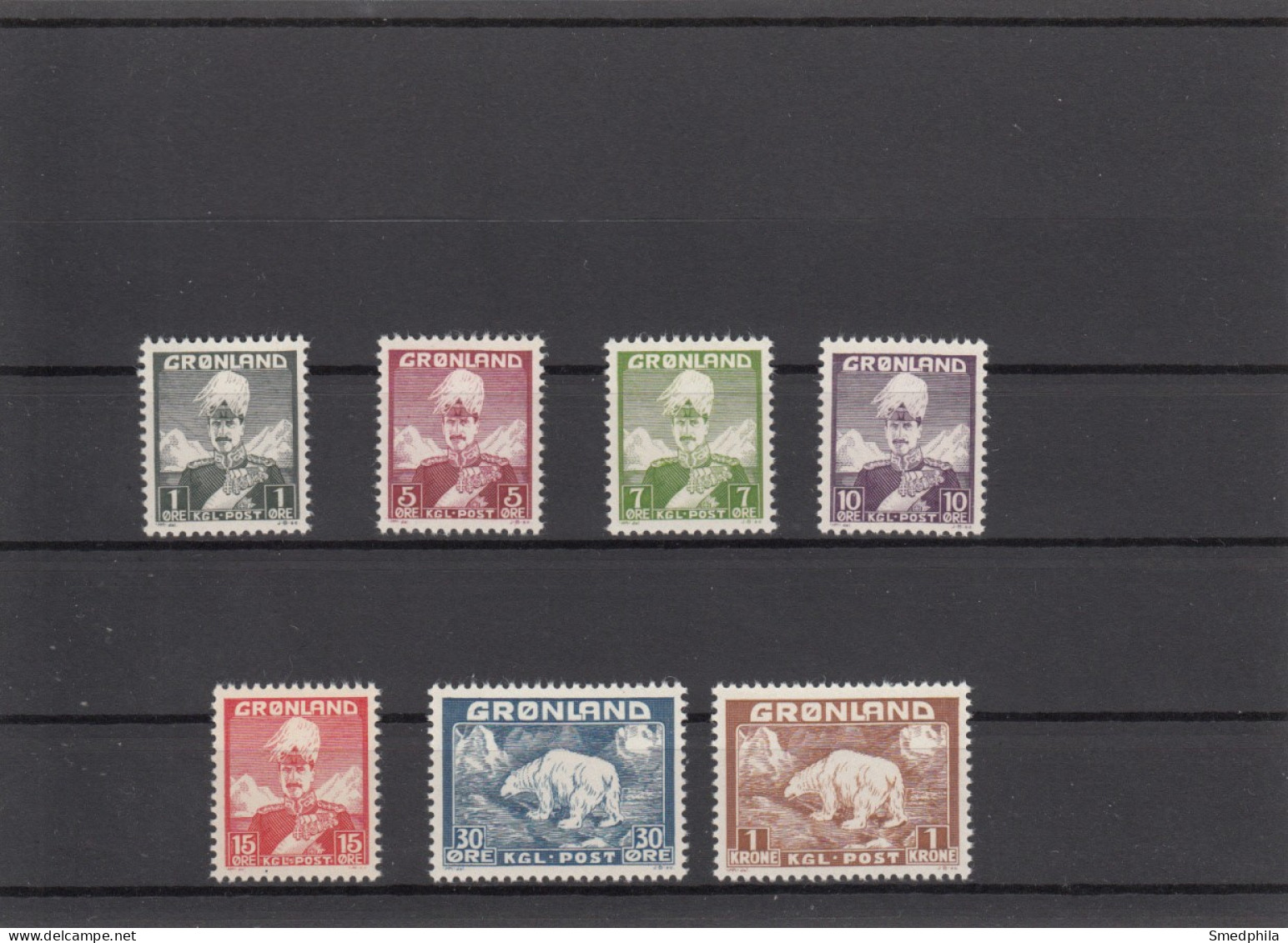 Greenland 1938  - Michel 1-7 MNH ** - Unused Stamps