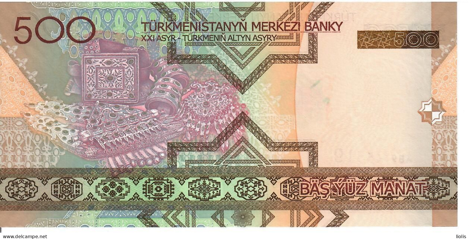 Turkmenistan P-19   500 Manat 2005 UNC - Turkménistan