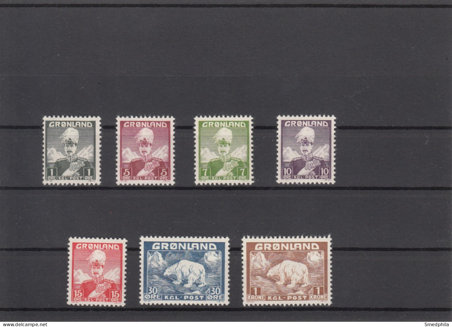 Greenland 1938  - Michel 1-7 MNH ** - Neufs