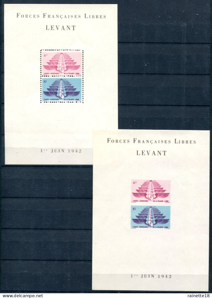 Levant                  Blocs Feuillets 1 ** + 1a ** - Unused Stamps