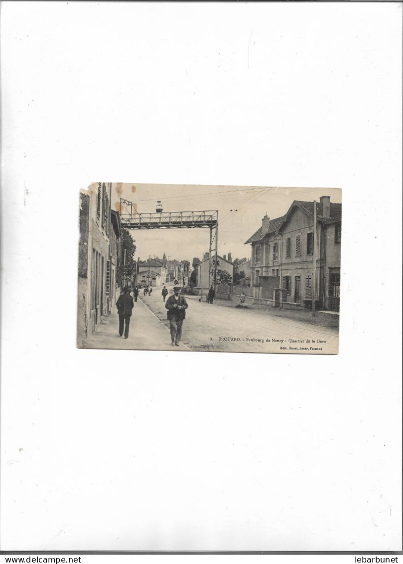 Carte Postale Ancienne Frouard (54)  Faubourg De  Nancy Quuartier De La Gare Carte Animée - Frouard