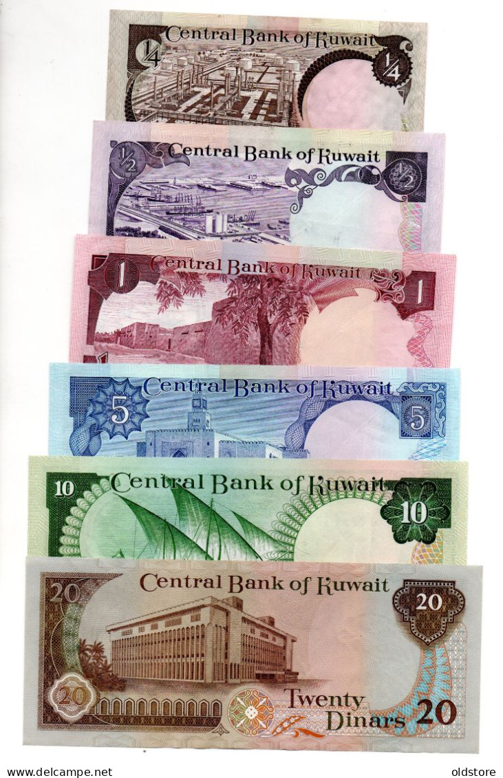 Kuwait Banknote - 3th Issue - Full Set - 1/4 Dinar To 20 Dinars - XF Condition - No1 - Kuwait