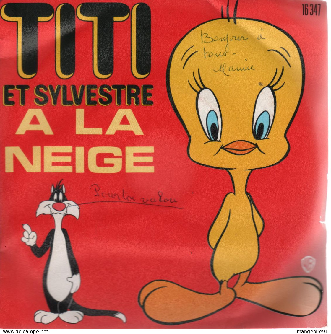 Disque'45 Tours Enfants Titi Et Sylvestre à La Neige - Kinderlieder