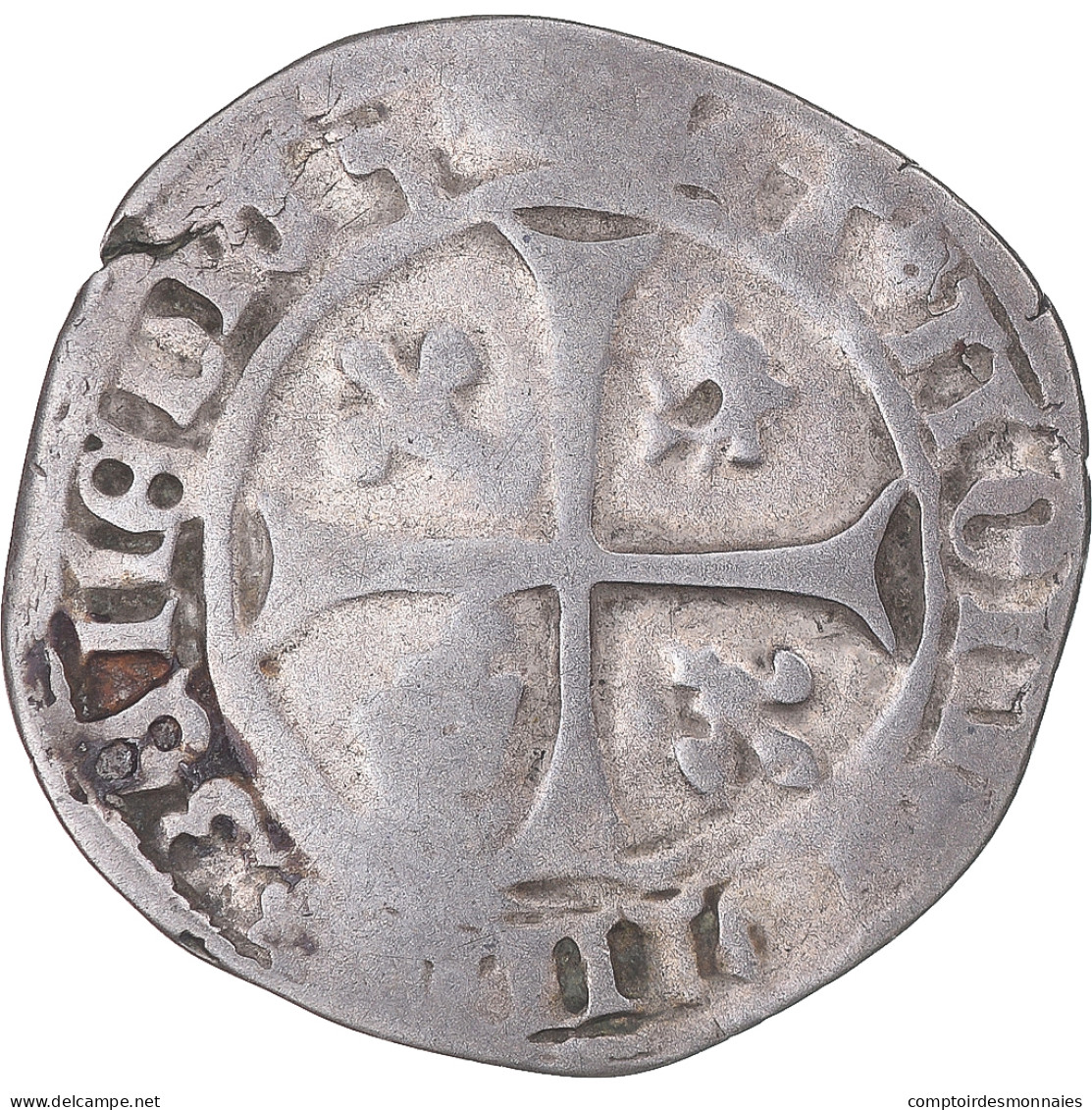 Monnaie, France, Louis XI, Blanc Au Soleil Du Dauphiné, 1461-1483, Romans, TB - 1461-1483 Louis XI. Le Prudent