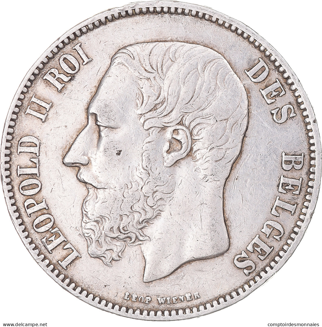 Monnaie, Belgique, Leopold II, 5 Francs, 1870, Bruxelles, TB+, Argent, KM:24 - 5 Francs