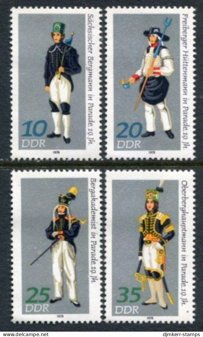 DDR / E. GERMANY 1978 Miners' Parade Uniforms MNH / **.  Michel 2318-21 - Neufs