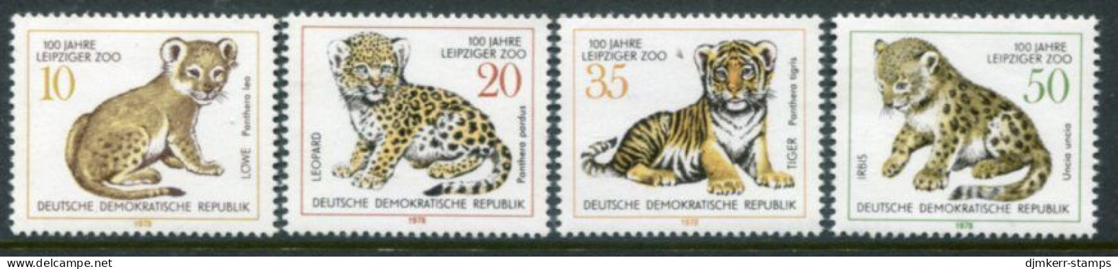 DDR / E. GERMANY 1978 Leipzig Zoo Centenary MNH / **.  Michel 2322-25 - Unused Stamps