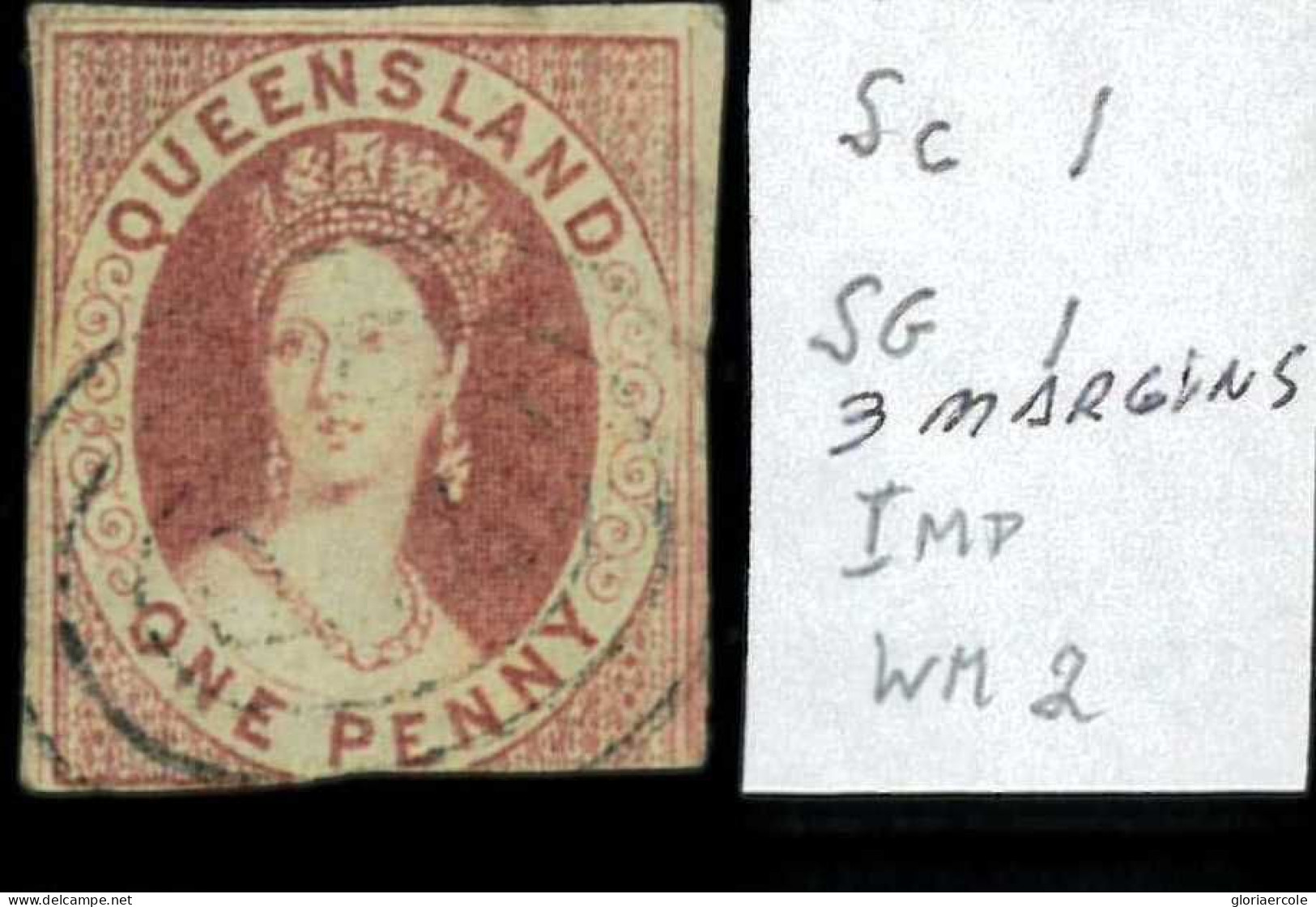 Aa5625b - Australia QUEENSLAND - STAMP - SG # 1 Watermark 2  - USED - Gebruikt