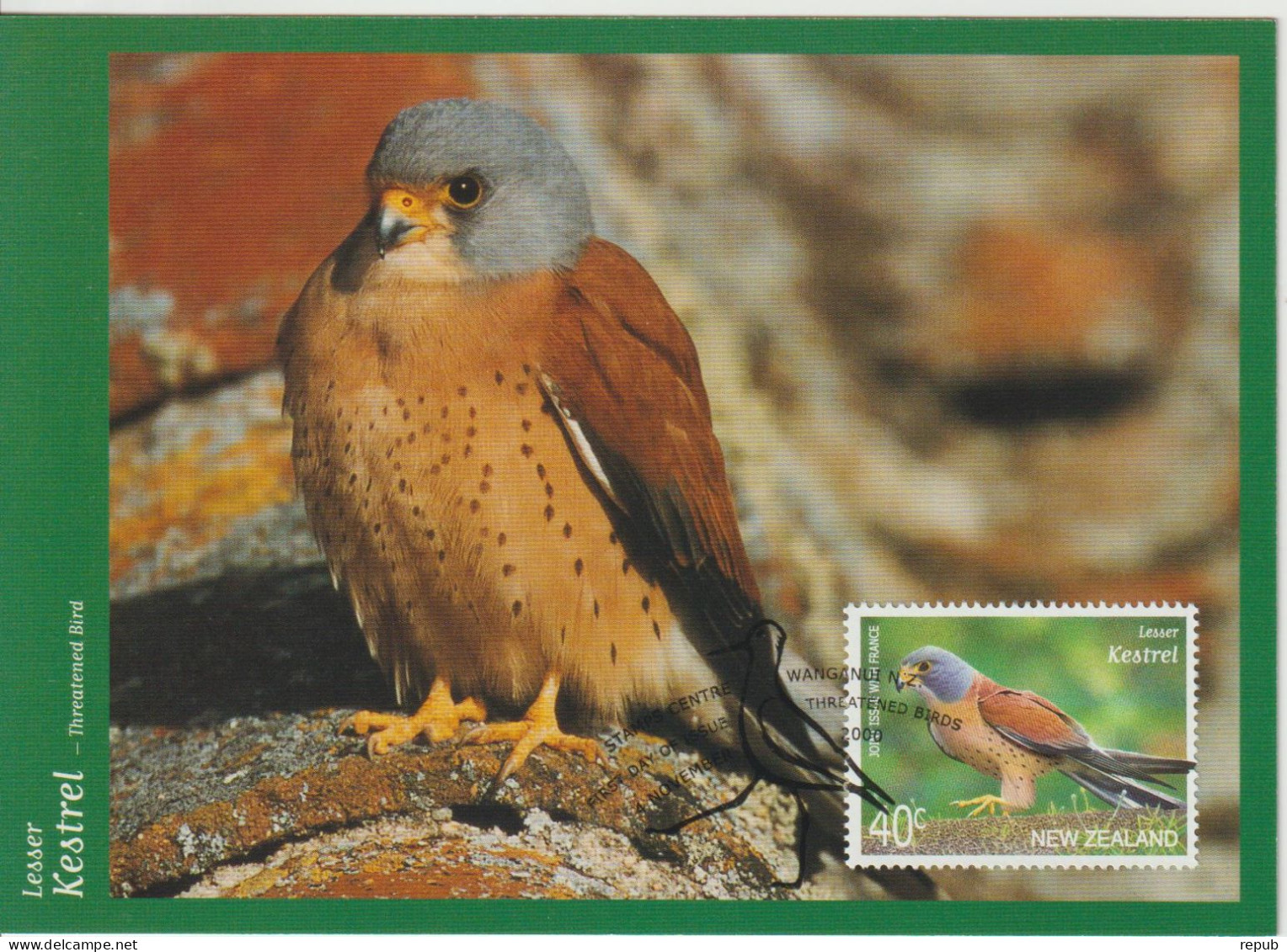 Nouvelle Zélande Carte Maximum 2000 Oiseaux 1792-98 (7 Cartes) - Brieven En Documenten