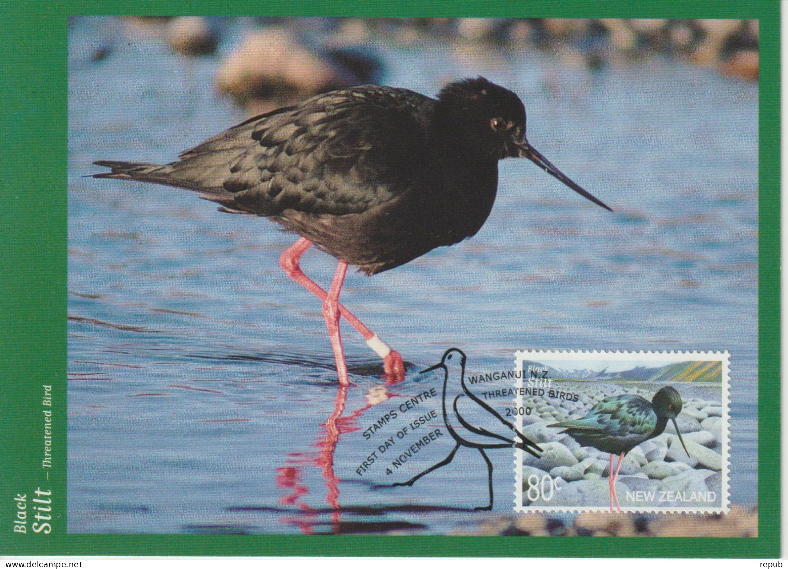 Nouvelle Zélande Carte Maximum 2000 Oiseaux 1792-98 (7 Cartes) - Covers & Documents