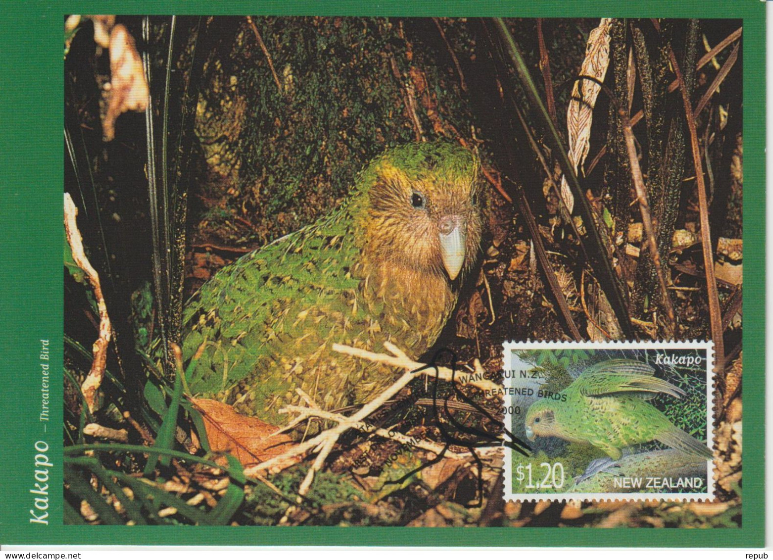 Nouvelle Zélande Carte Maximum 2000 Oiseaux 1792-98 (7 Cartes) - Storia Postale