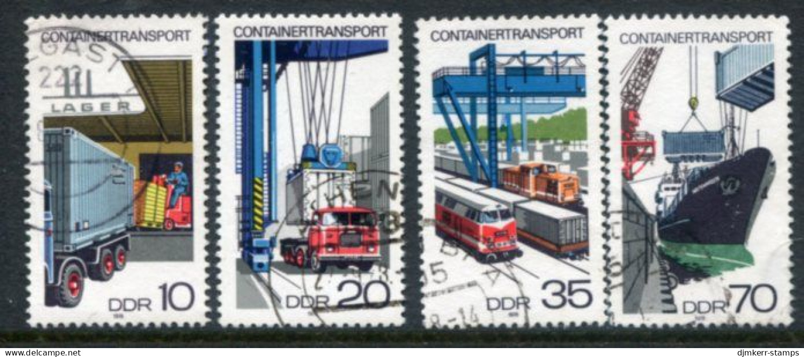 DDR / E. GERMANY 1978 Container Transport Used.  Michel 2326-29 - Used Stamps