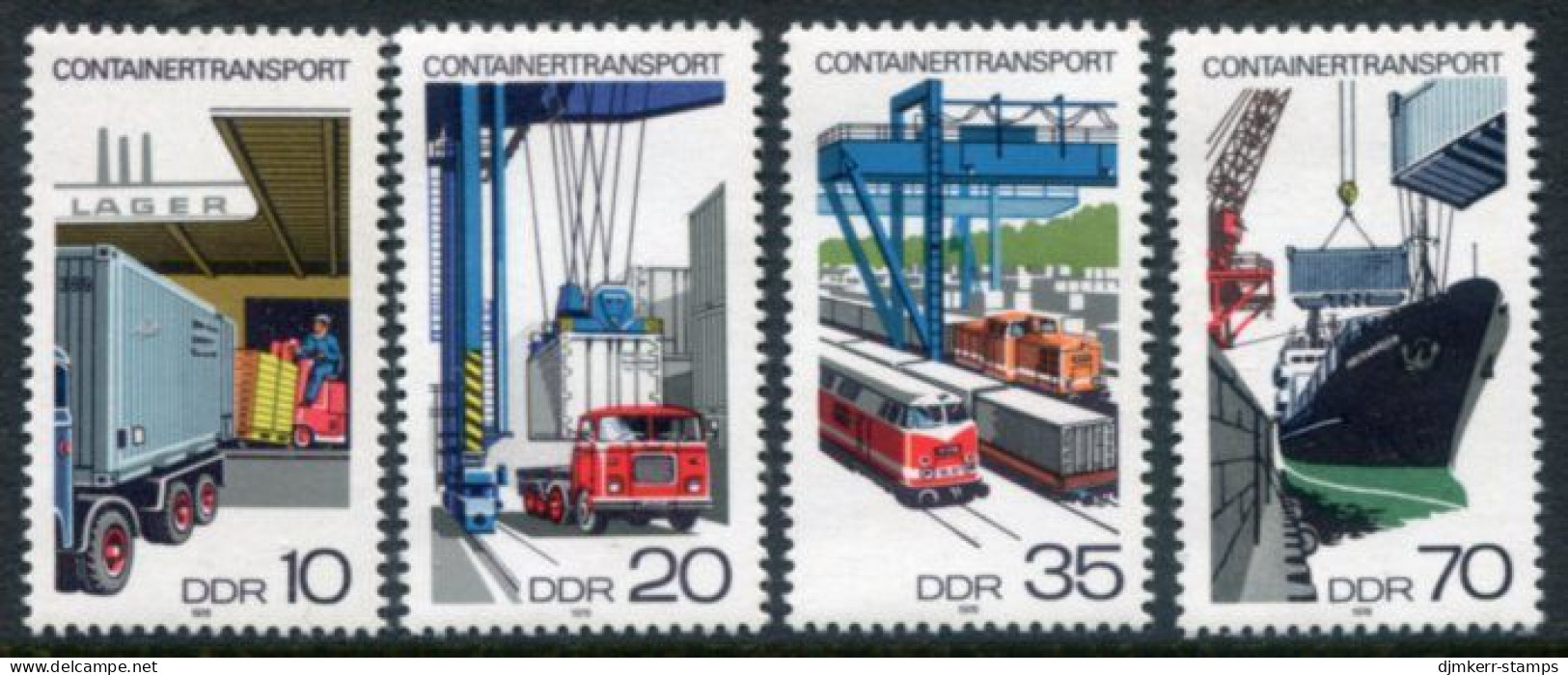 DDR / E. GERMANY 1978 Container Transport MNH / **  Michel 2326-29 - Ongebruikt