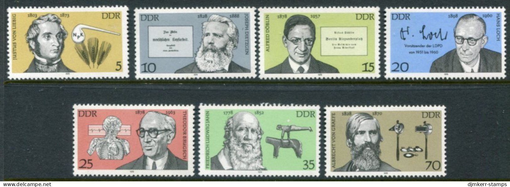 DDR / E. GERMANY 1978  Personalities MNH / **.  Michel 2336-42 - Nuovi